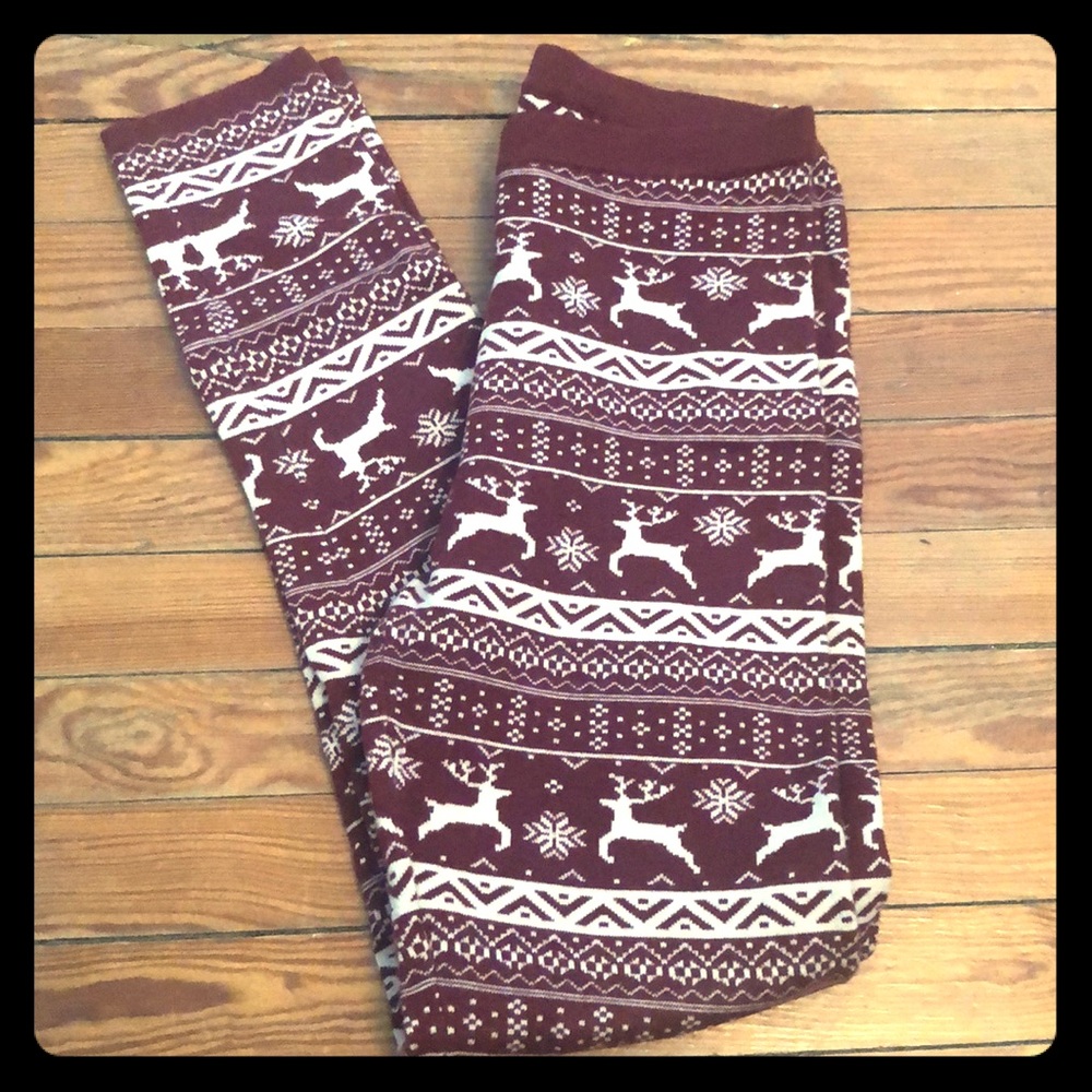 Reindeer sweater leggings